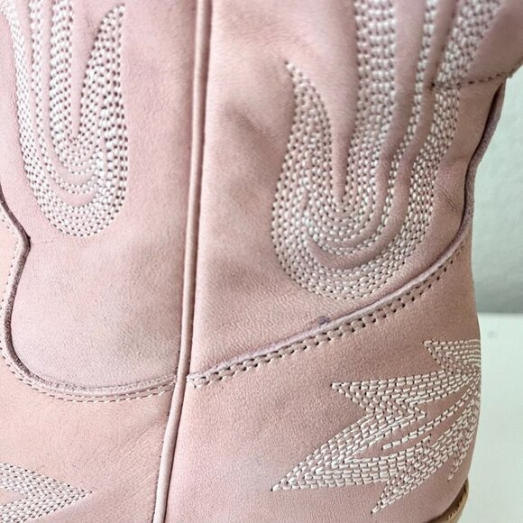Lane LEXINGTON Over the Knee Womens Cowboy Boots 7 Pink Western Cowgirl Lace up - Picture 6 of 15